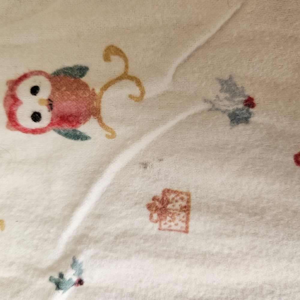 Cream and Red Sheet Set with Whimsical Design Flannel